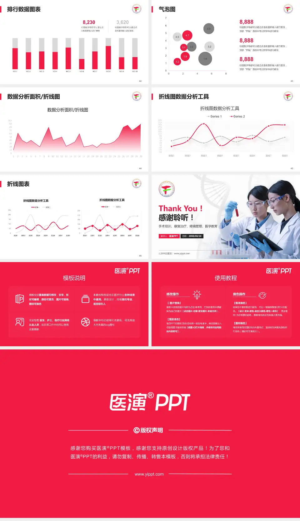 北京丰台医院科研成果展示PPT模板16:9格式幻灯片预览图6