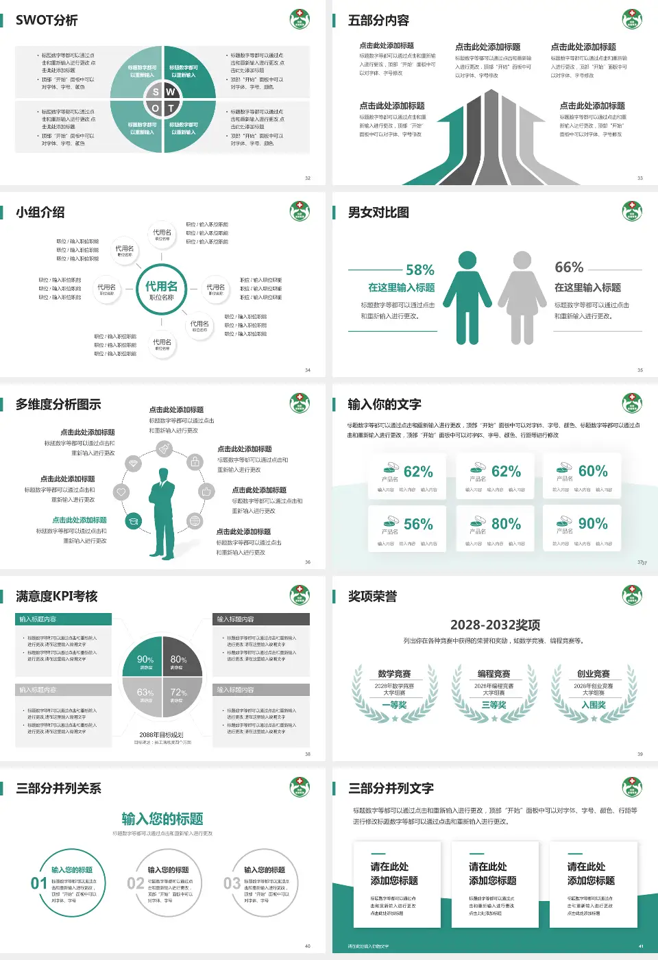 首都医科大学附属北京友谊医院医疗行业比赛专用PPT模板16:9格式幻灯片预览图5