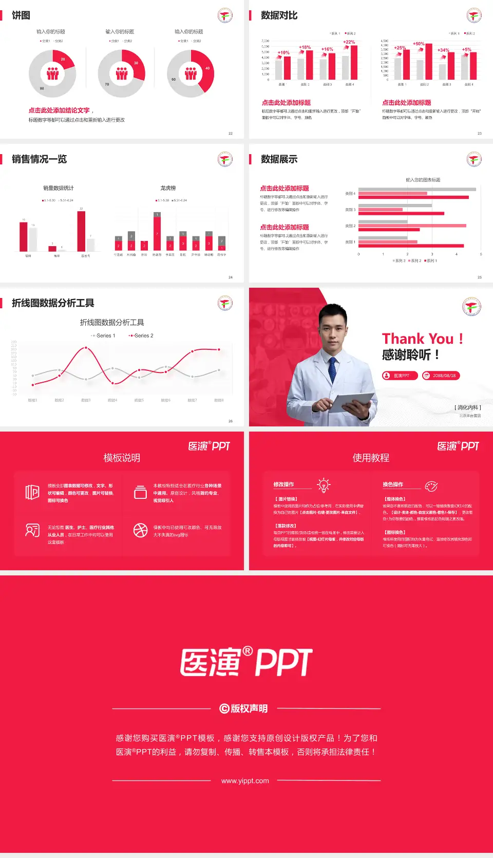 北京丰台医院病例分享与讨论PPT模板16:9格式幻灯片预览图4