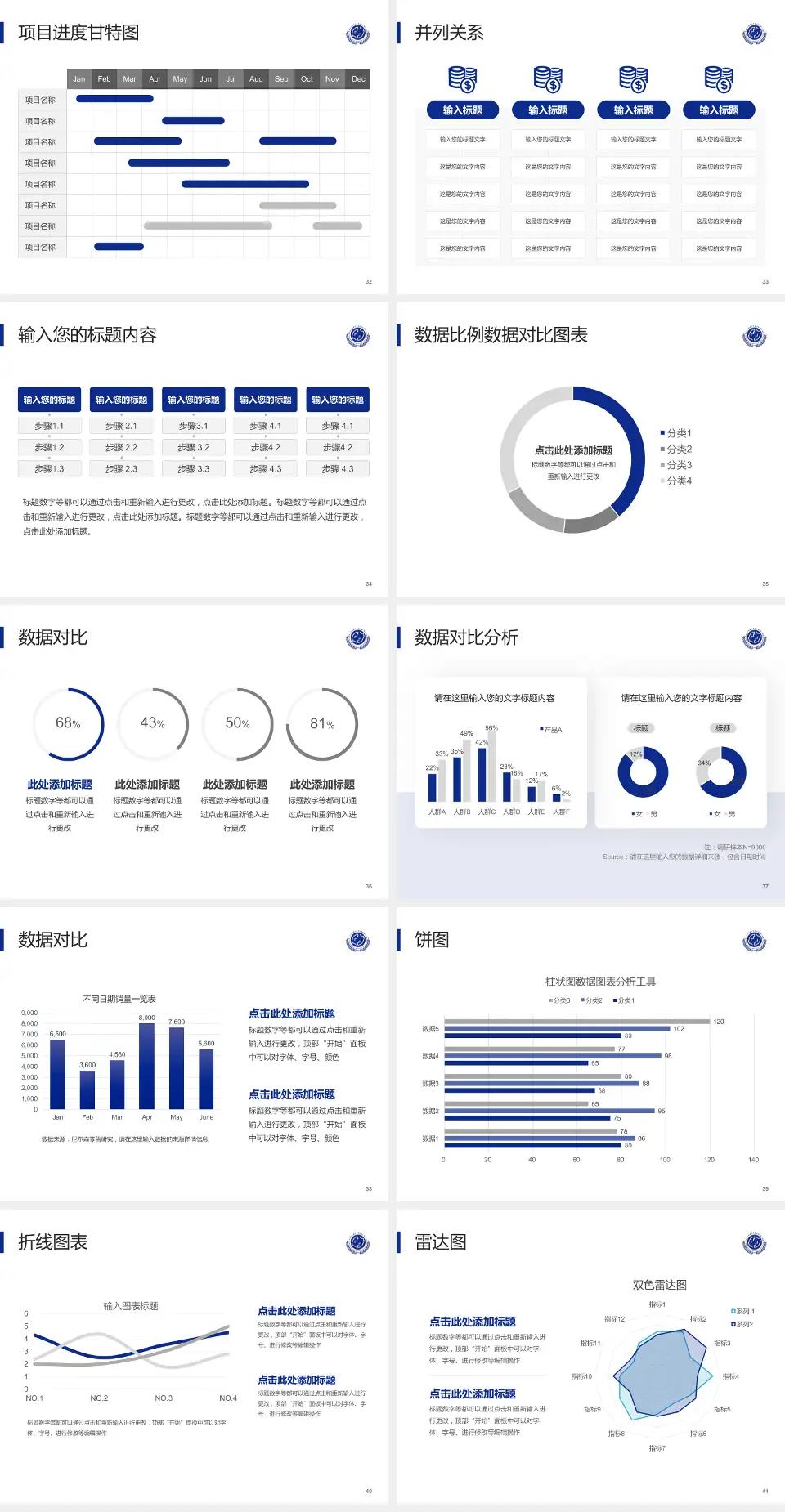 北京大学第六医院项目申请与汇报PPT模板4:3格式幻灯片预览图5