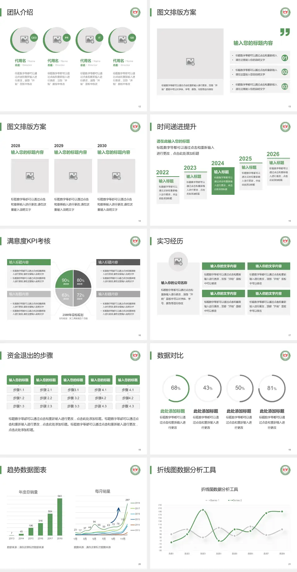 中国中医科学院望京医院培训与教育PPT模板4:3格式幻灯片预览图3