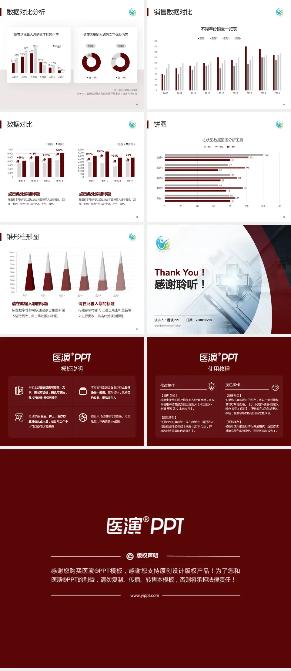 北京中医药大学房山医院医疗行业比赛专用PPT模板4:3格式幻灯片预览图7