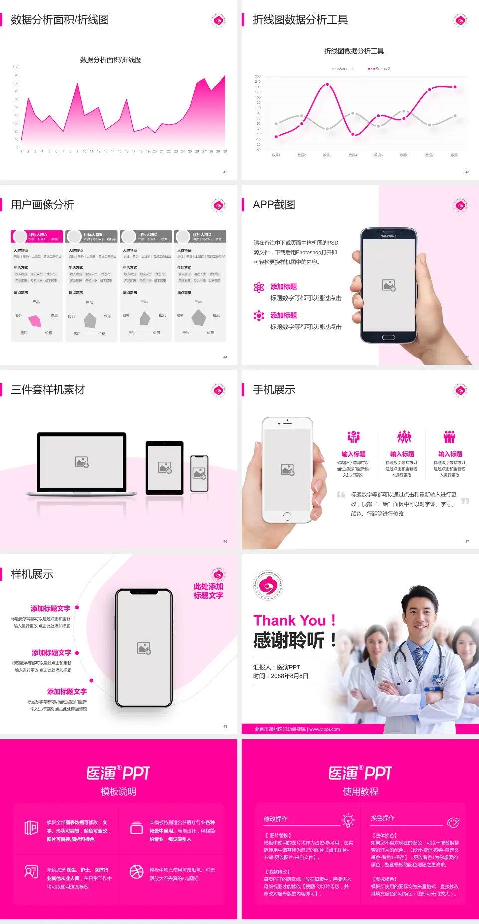 北京市通州区妇幼保健院科室介绍与推广PPT模板4:3格式幻灯片预览图6