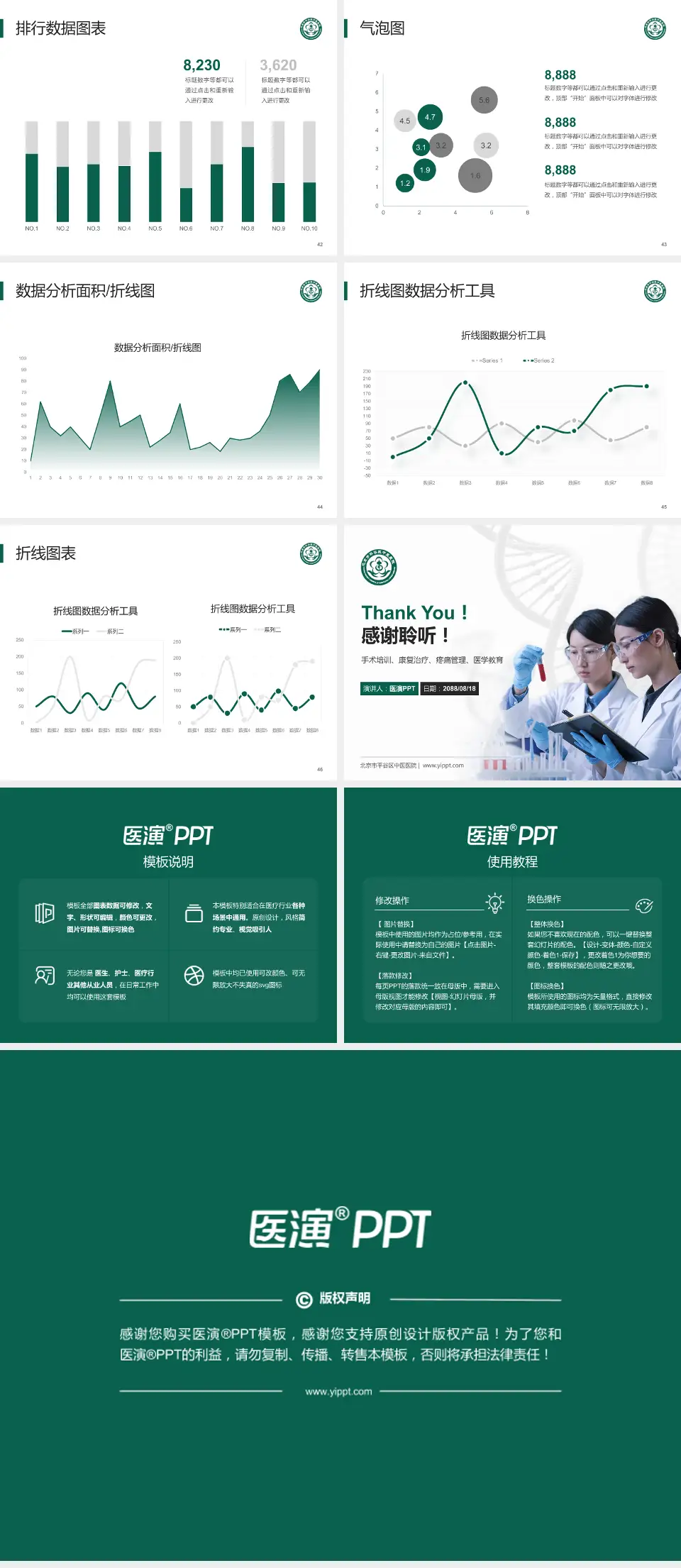 北京市平谷区中医医院科研成果展示PPT模板4:3格式幻灯片预览图6