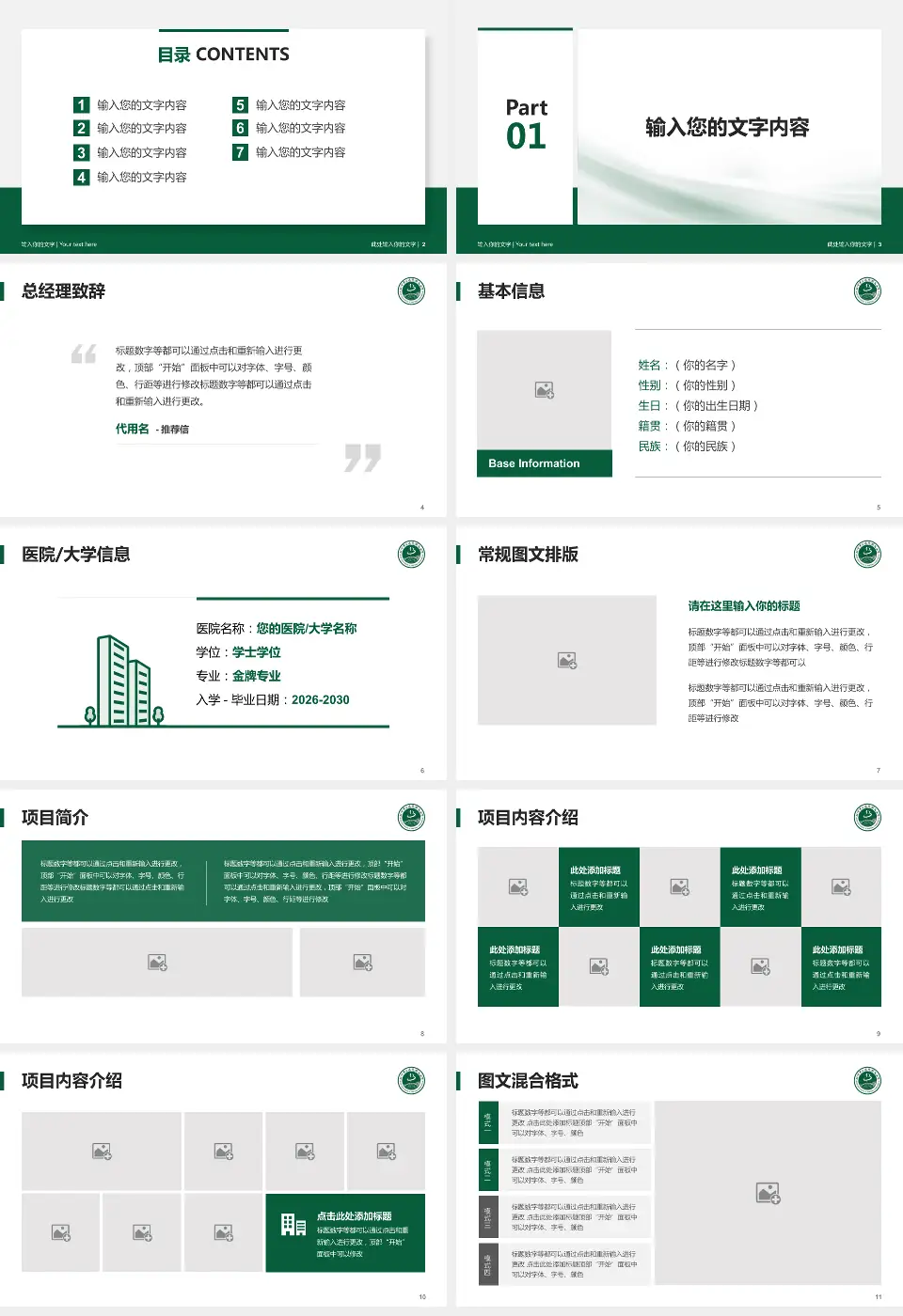 北京中医医院顺义医院个人求职应聘简历PPT模板16:9格式幻灯片预览图2