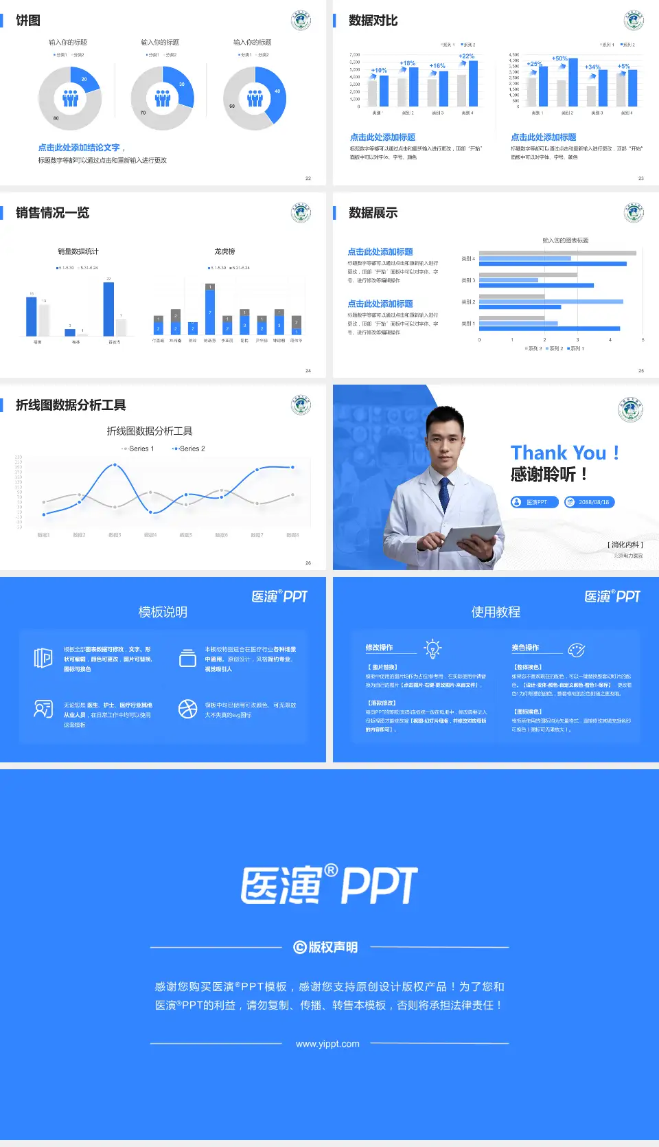 北京电力医院病例分享与讨论PPT模板16:9格式幻灯片预览图4