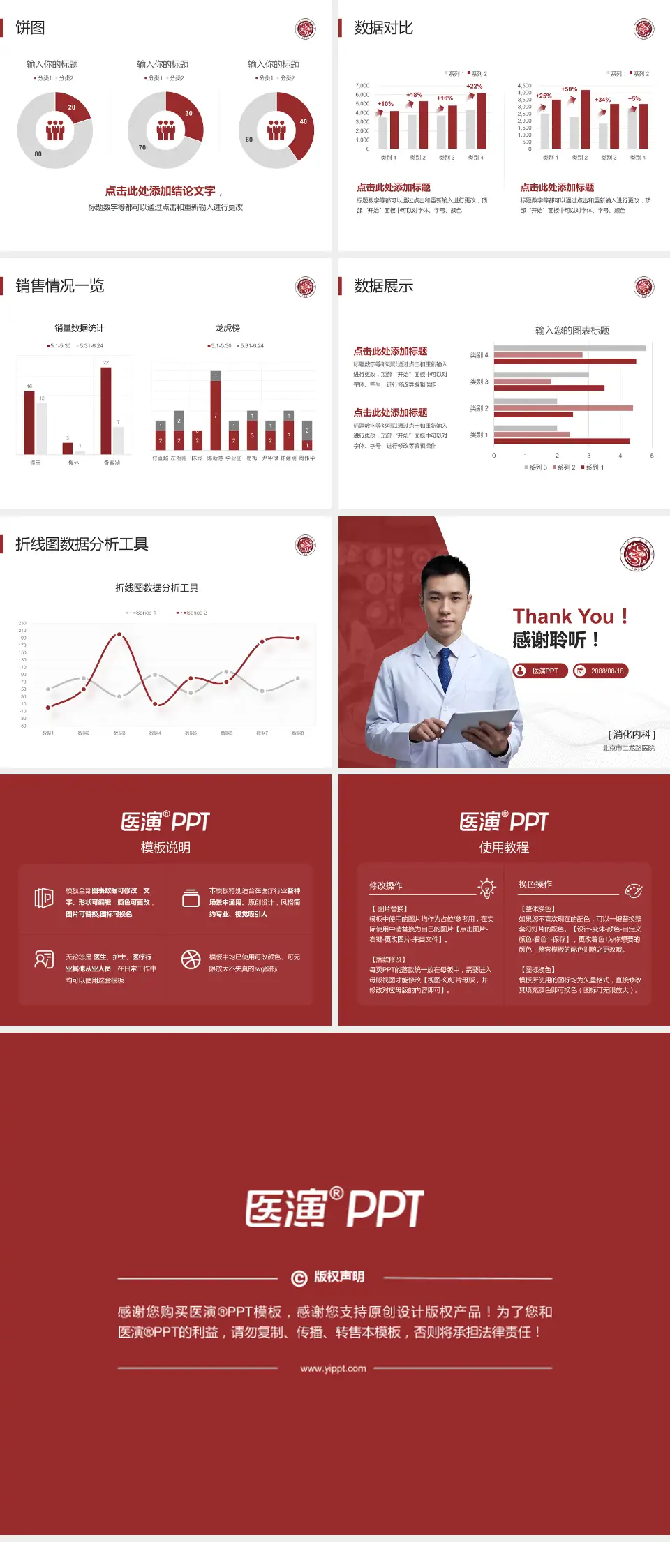 北京市二龙路医院病例分享与讨论PPT模板4:3格式幻灯片预览图4