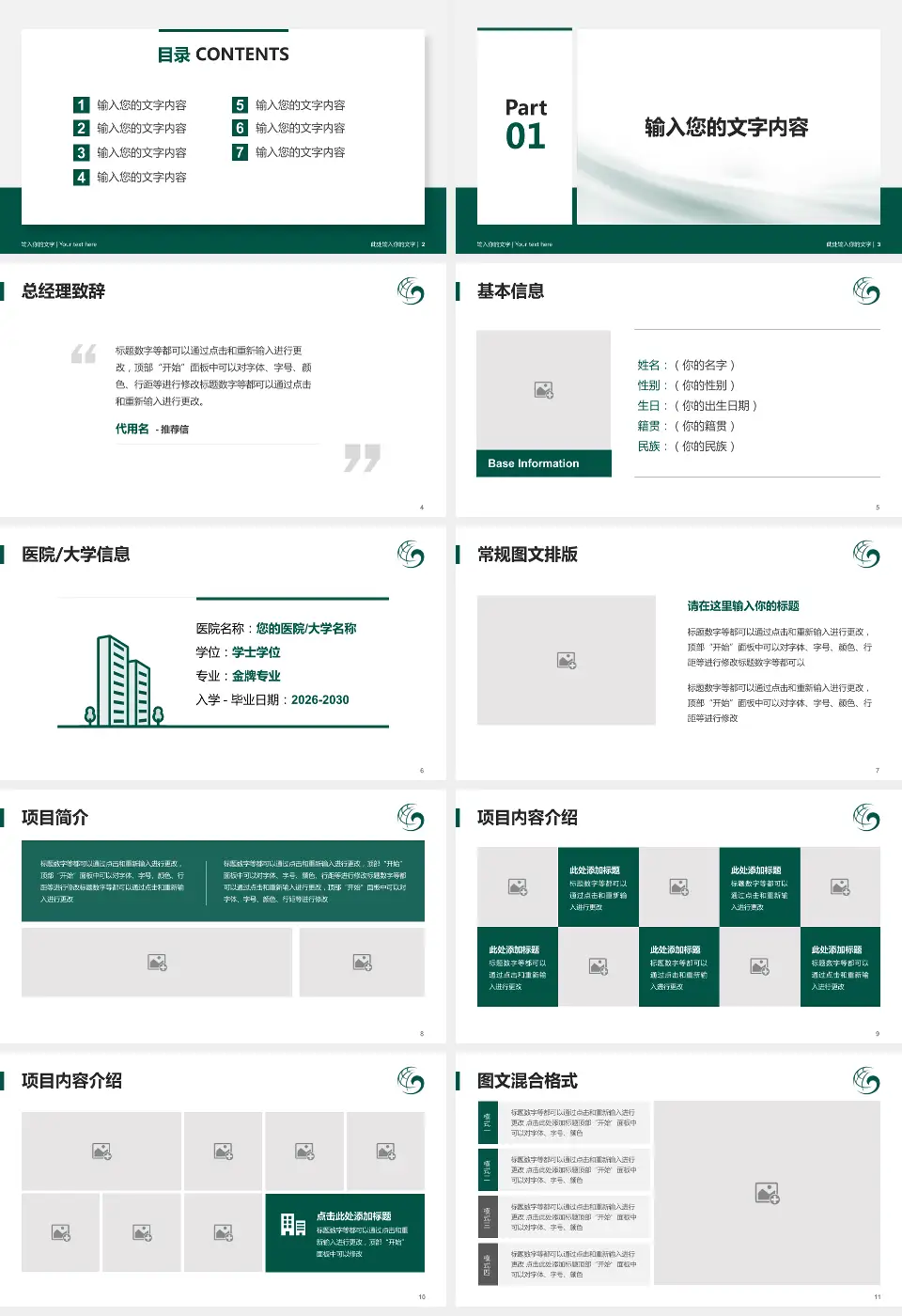 中国中医科学院广安门医院个人求职应聘简历PPT模板16:9格式幻灯片预览图2