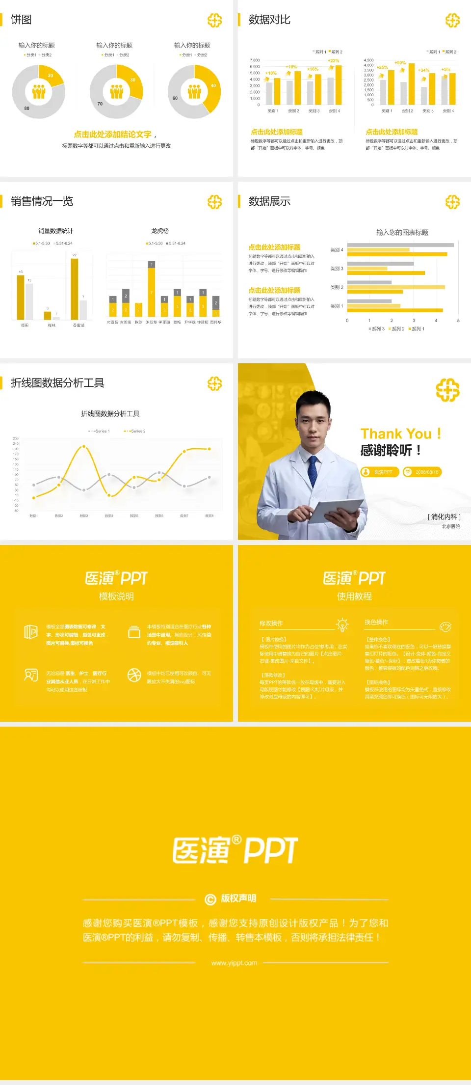 北京医院病例分享与讨论PPT模板4:3格式幻灯片预览图4