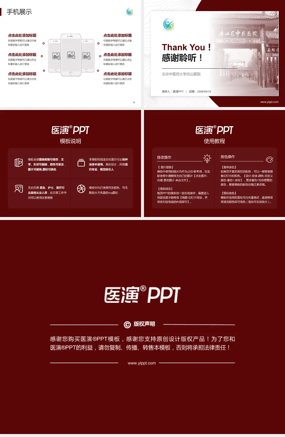 北京中医药大学房山医院医院管理报告PPT模板4:3格式幻灯片预览图7