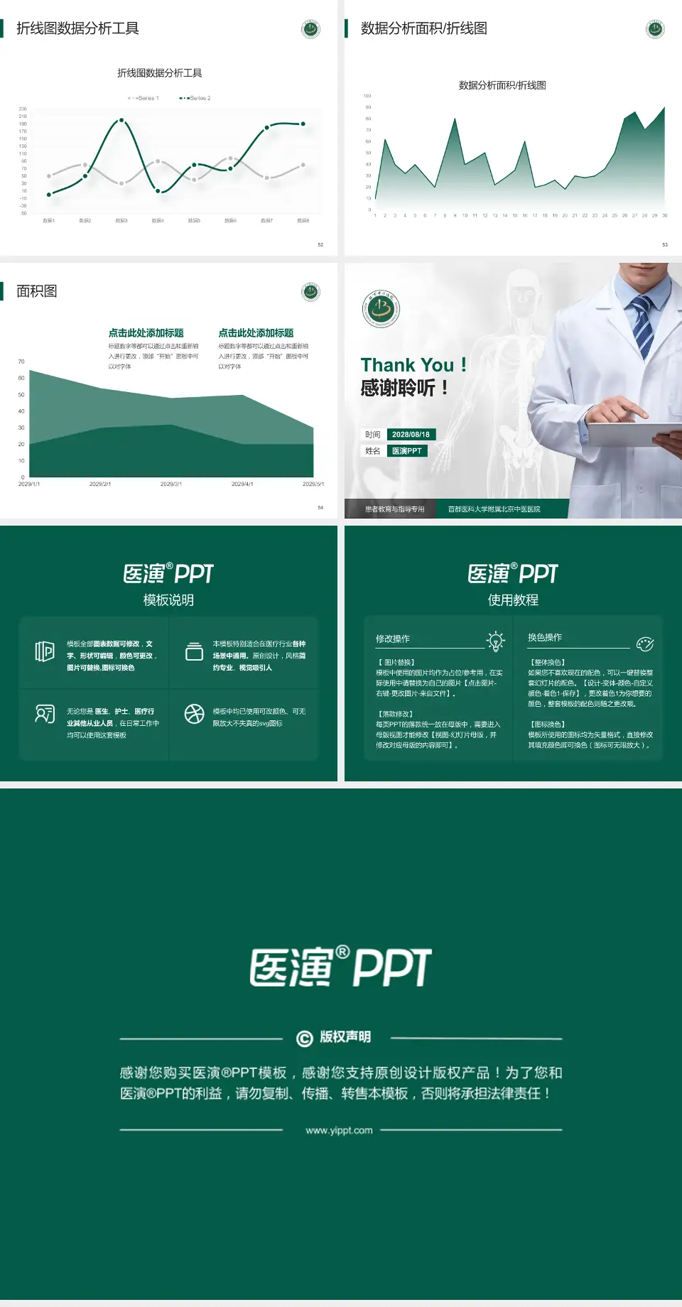 首都医科大学附属北京中医医院患者教育与指导PPT模板4:3格式幻灯片预览图7