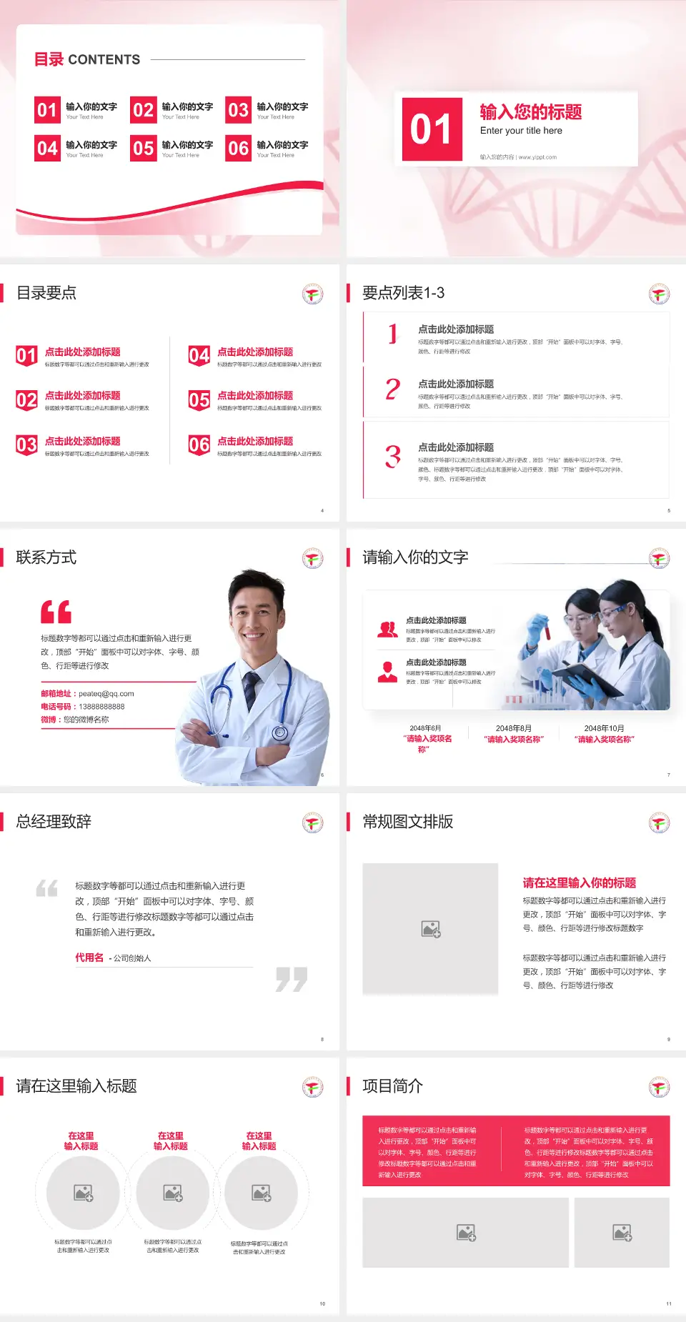 北京丰台医院项目申请与汇报PPT模板4:3格式幻灯片预览图2