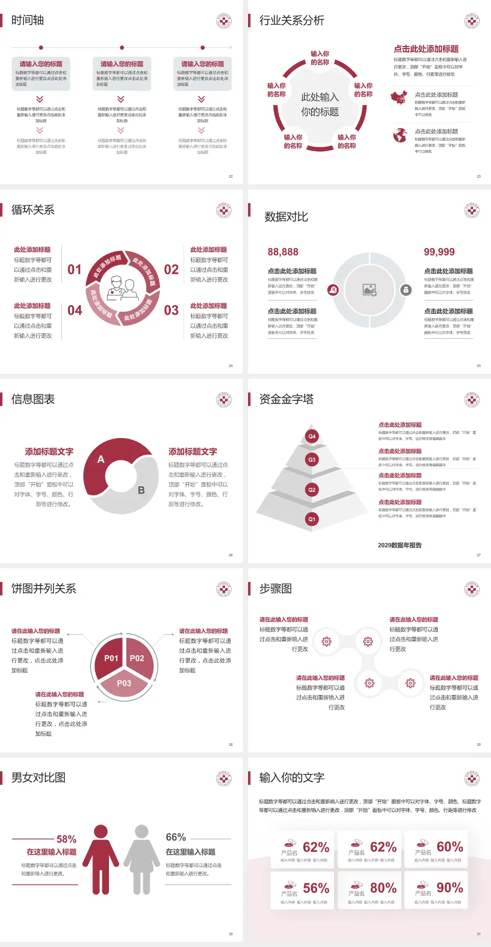 北京朝阳医院京西院区医院管理报告PPT模板4:3格式幻灯片预览图4