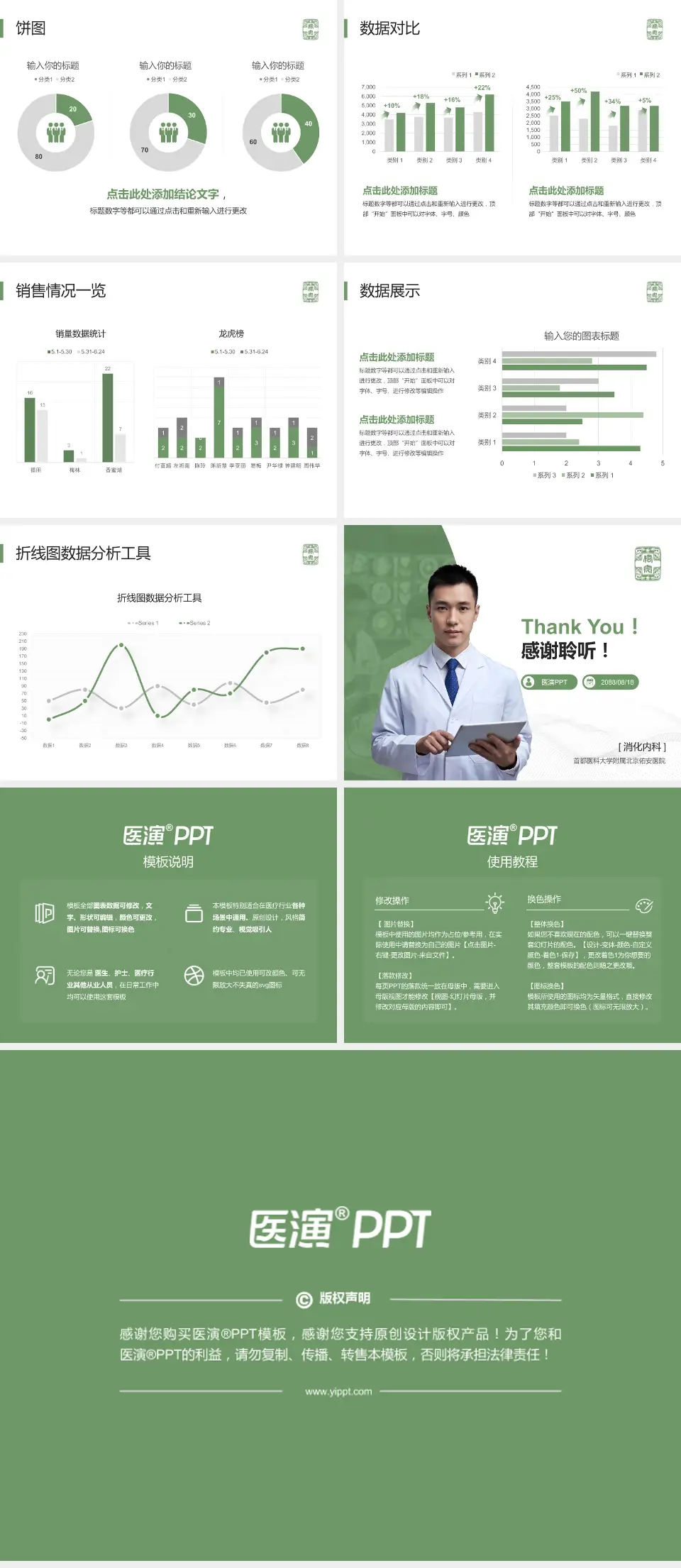 首都医科大学附属北京佑安医院病例分享与讨论PPT模板4:3格式幻灯片预览图4