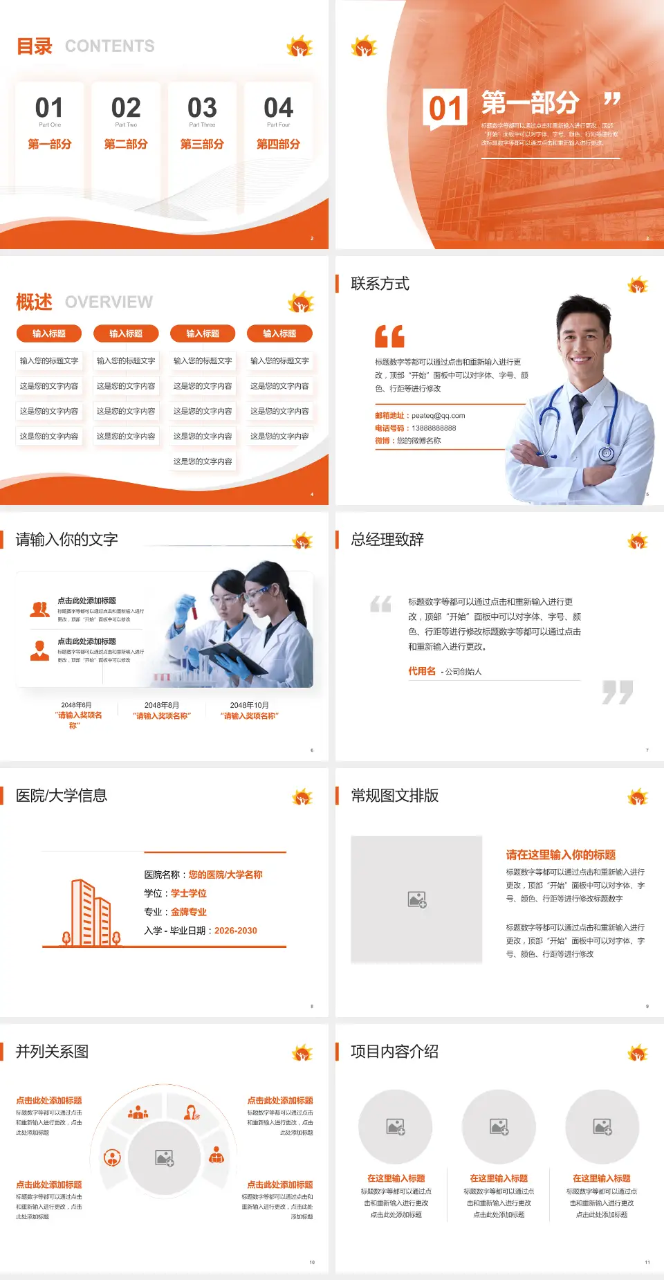 北京市朝阳区妇幼保健院南院区会议与研讨会PPT模板4:3格式幻灯片预览图2