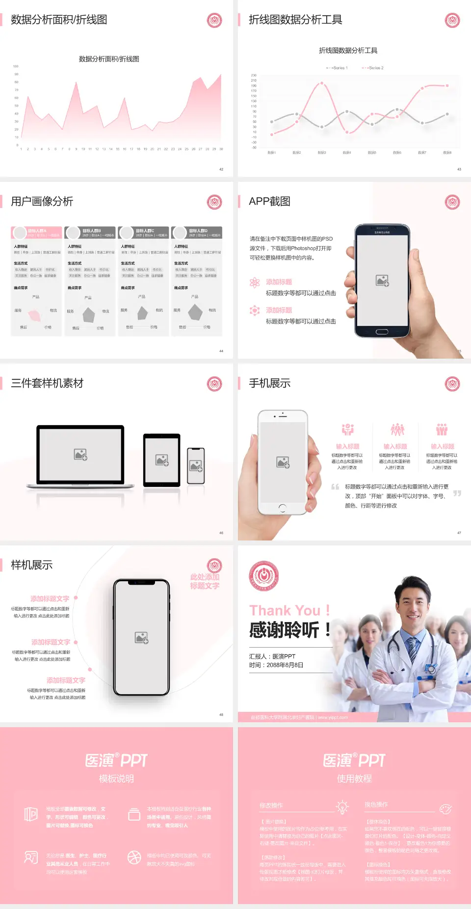 首都医科大学附属北京妇产医院科室介绍与推广PPT模板4:3格式幻灯片预览图6