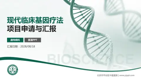 北京市平谷区中医医院项目申请与汇报PPT模板