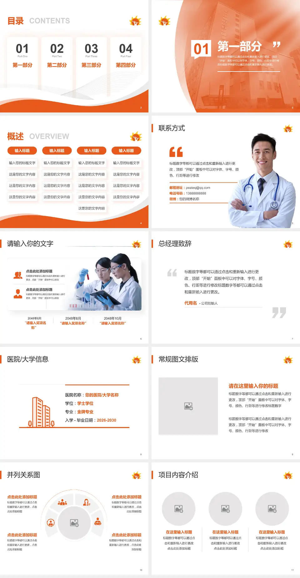 北京市朝阳区妇幼保健院北院区会议与研讨会PPT模板4:3格式幻灯片预览图2