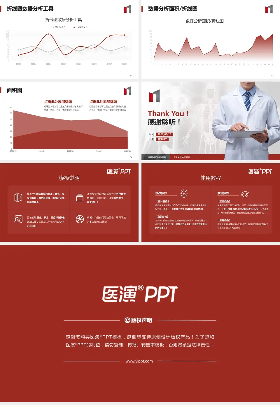 北京大学肿瘤医院患者教育与指导PPT模板16:9格式幻灯片预览图7