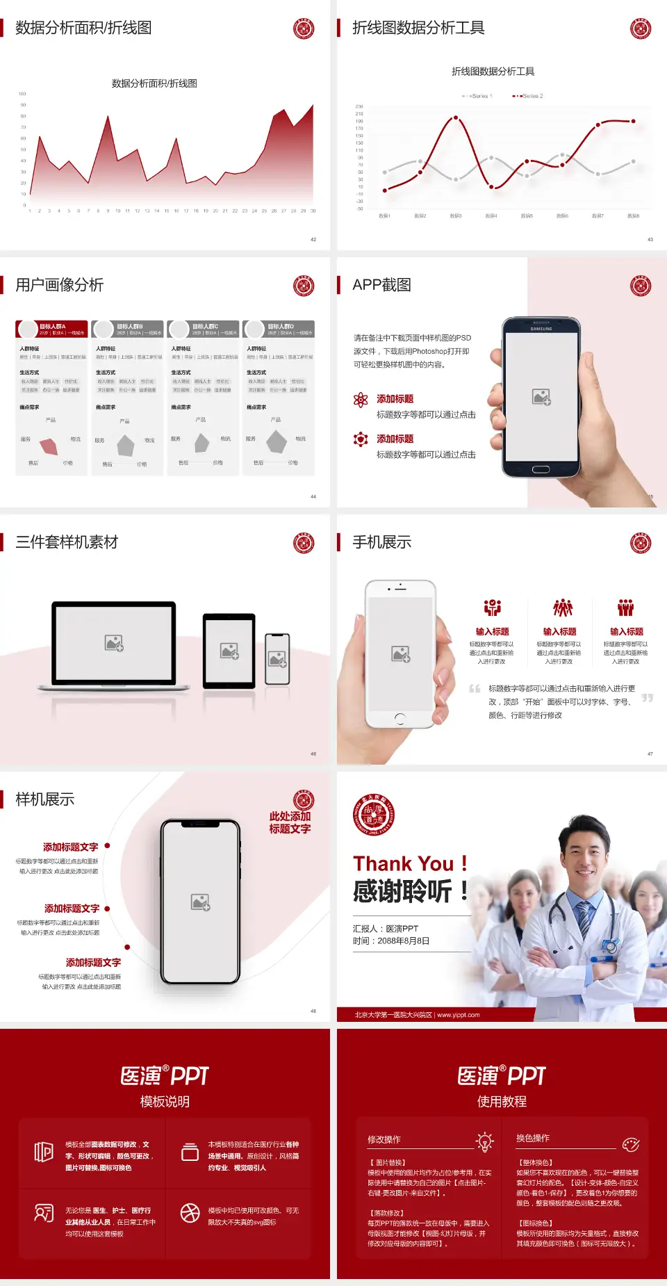 北京大学第一医院大兴院区科室介绍与推广PPT模板4:3格式幻灯片预览图6