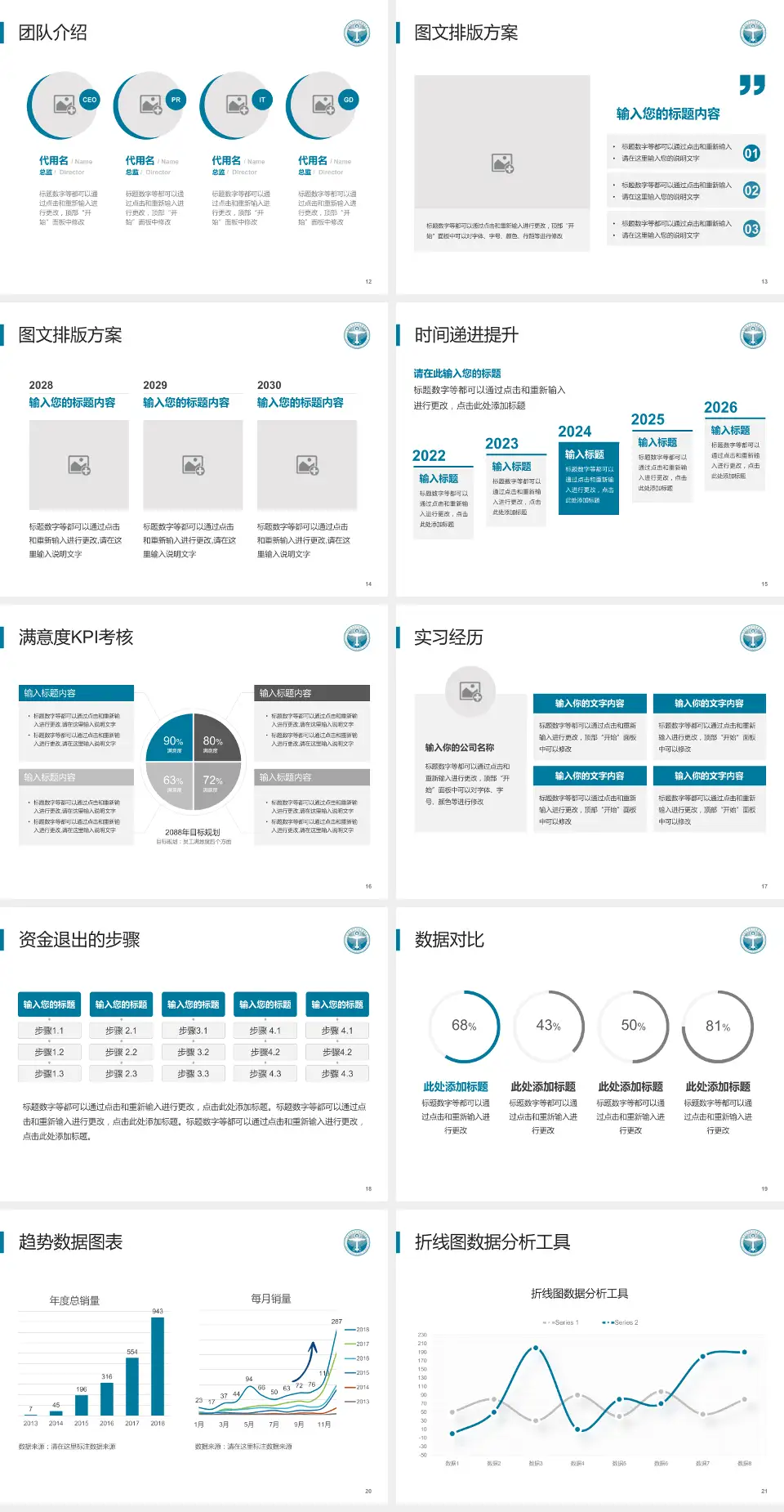 中国医学科学院肿瘤医院培训与教育PPT模板4:3格式幻灯片预览图3