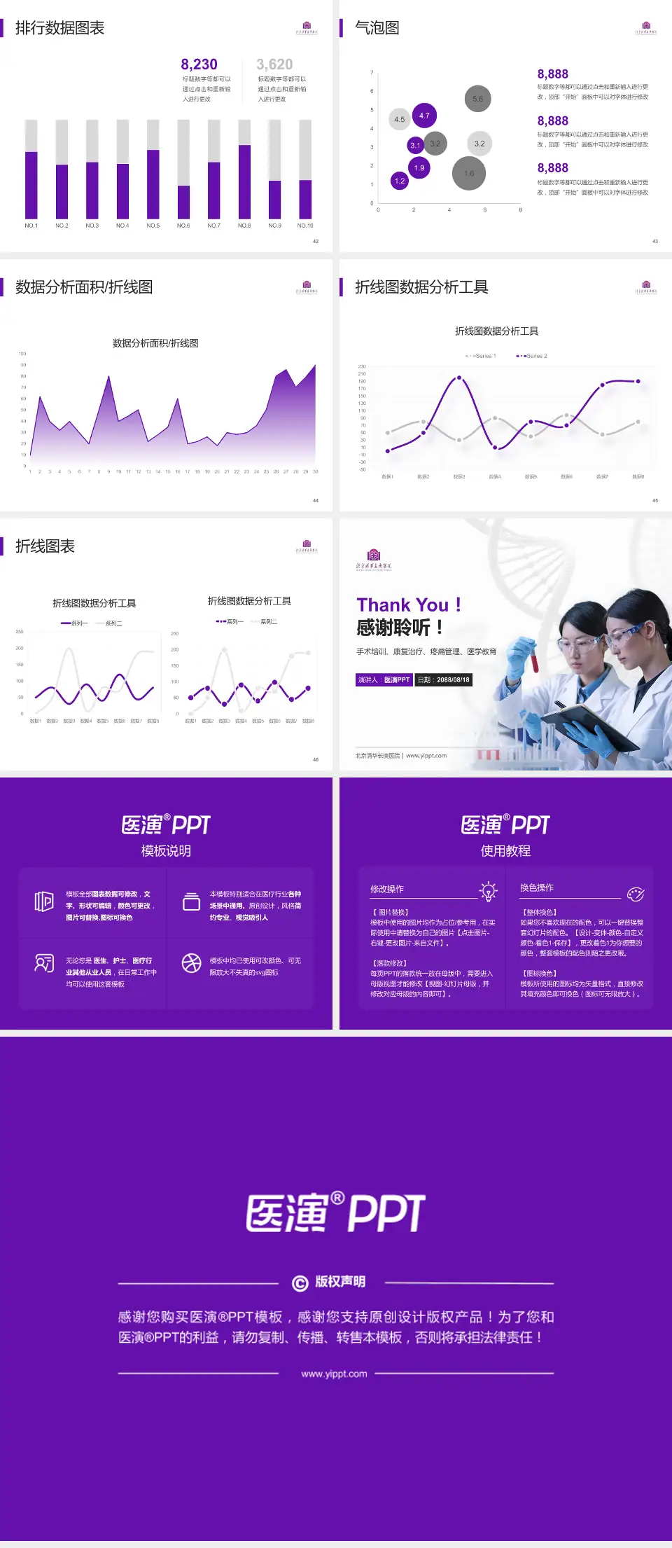 北京清华长庚医院科研成果展示PPT模板4:3格式幻灯片预览图6