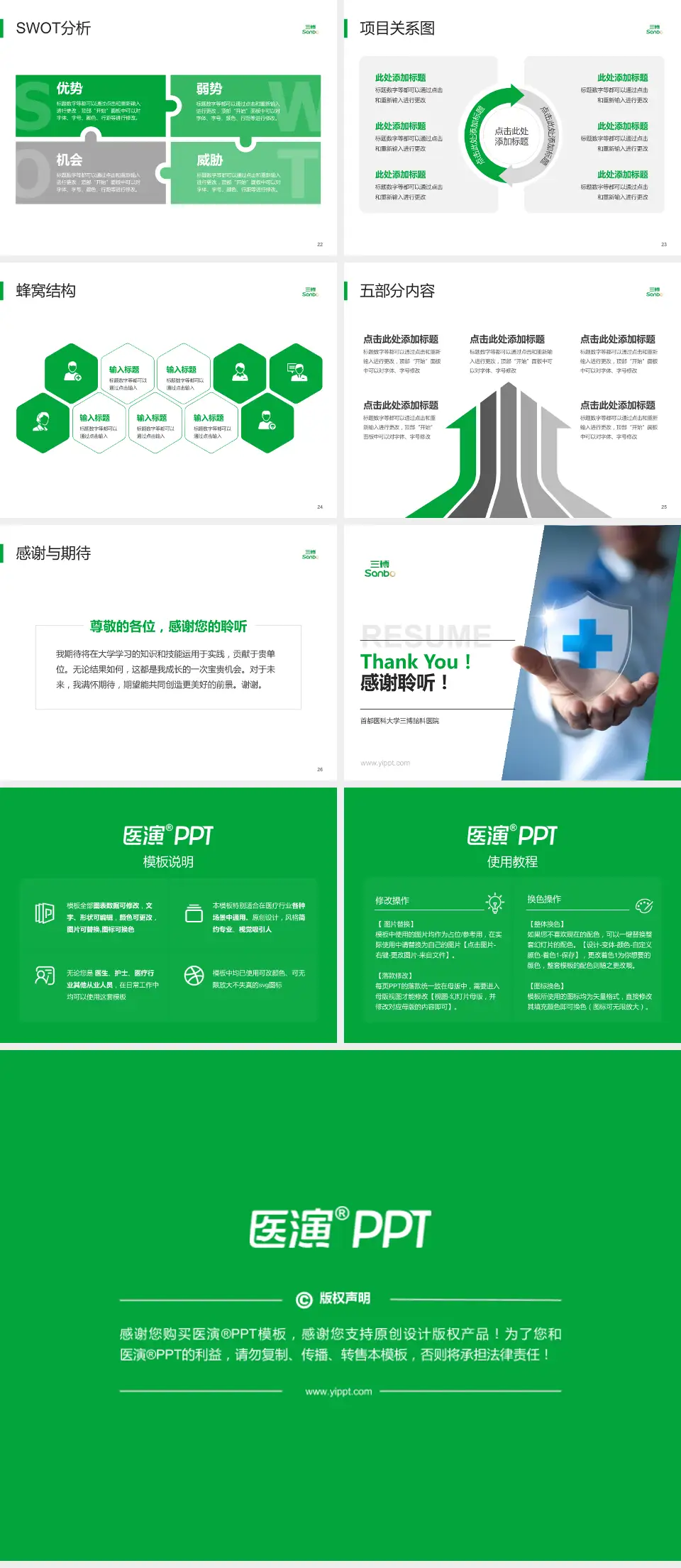 首都医科大学三博脑科医院个人求职应聘简历PPT模板4:3格式幻灯片预览图4