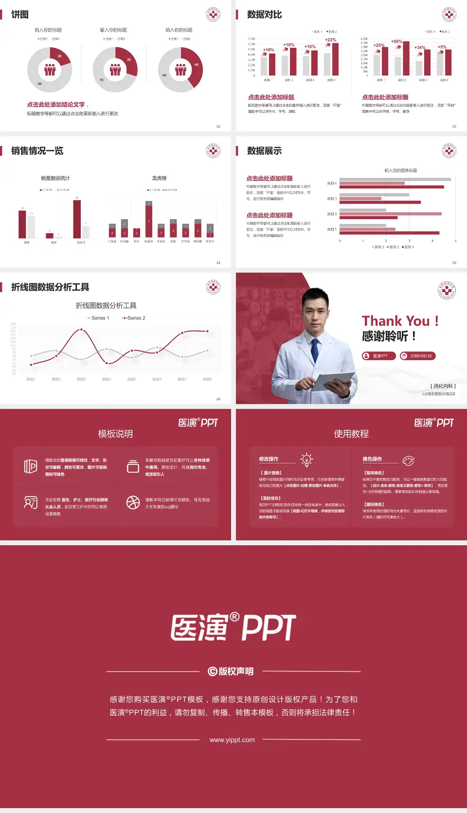 北京朝阳医院京西院区病例分享与讨论PPT模板16:9格式幻灯片预览图4