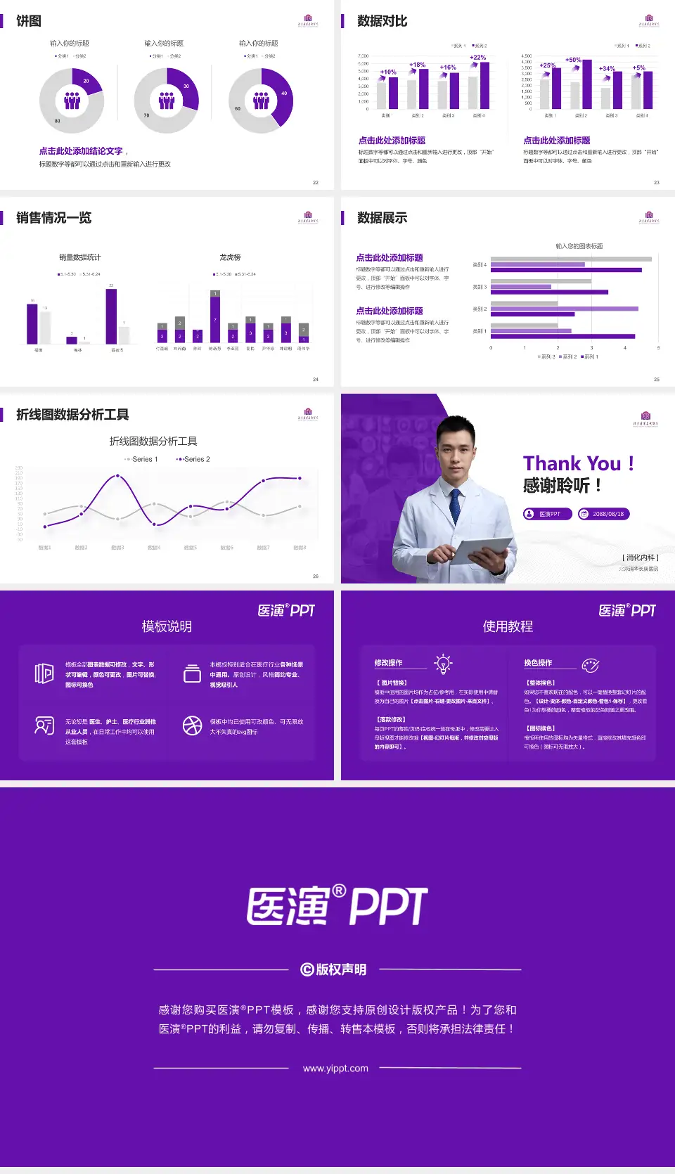 北京清华长庚医院病例分享与讨论PPT模板16:9格式幻灯片预览图4