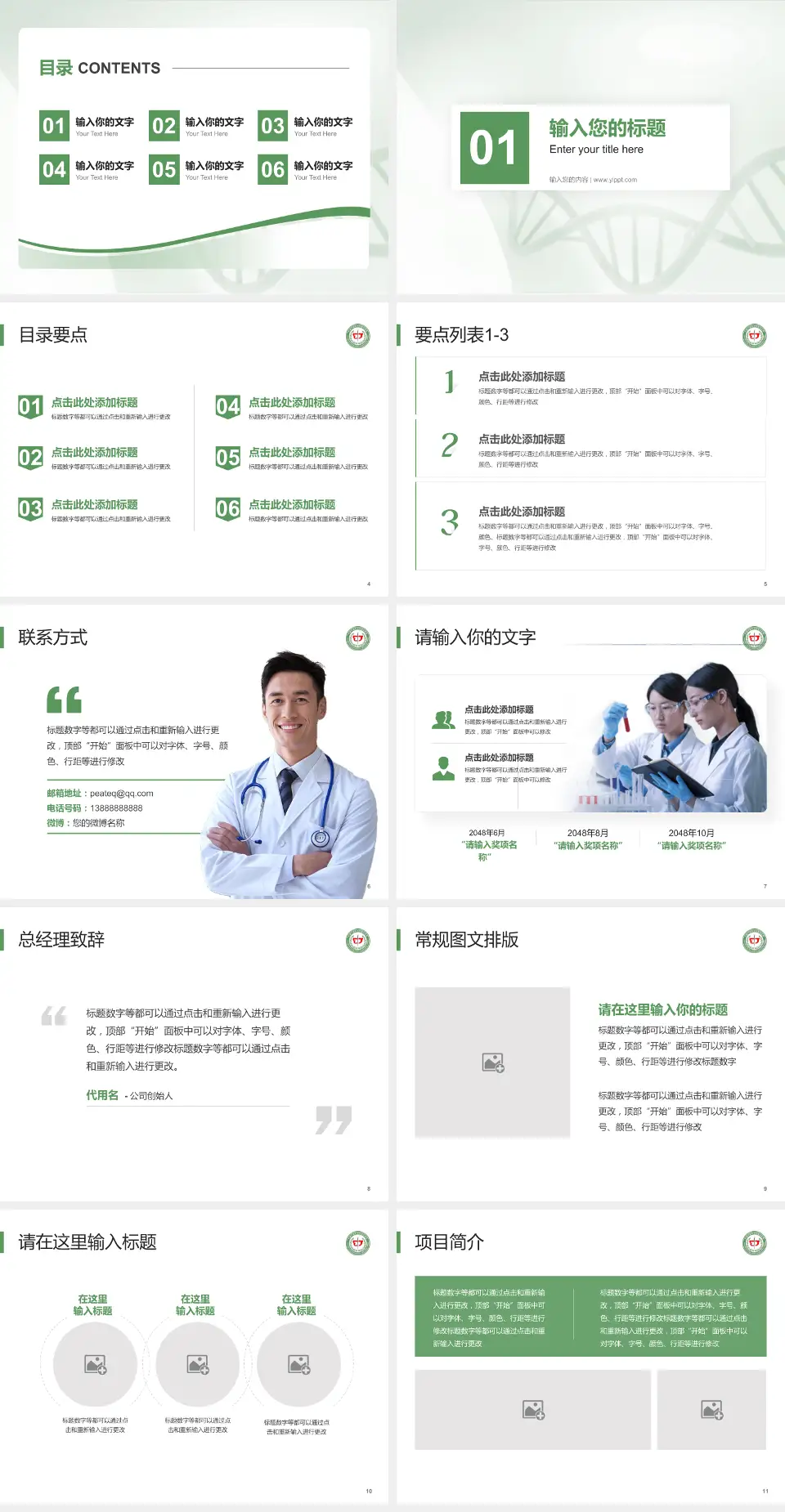 中国中医科学院望京医院项目申请与汇报PPT模板4:3格式幻灯片预览图2