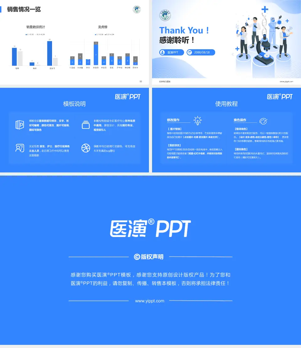 北京电力医院品管圈PDCA演示专用PPT模板16:9格式幻灯片预览图7