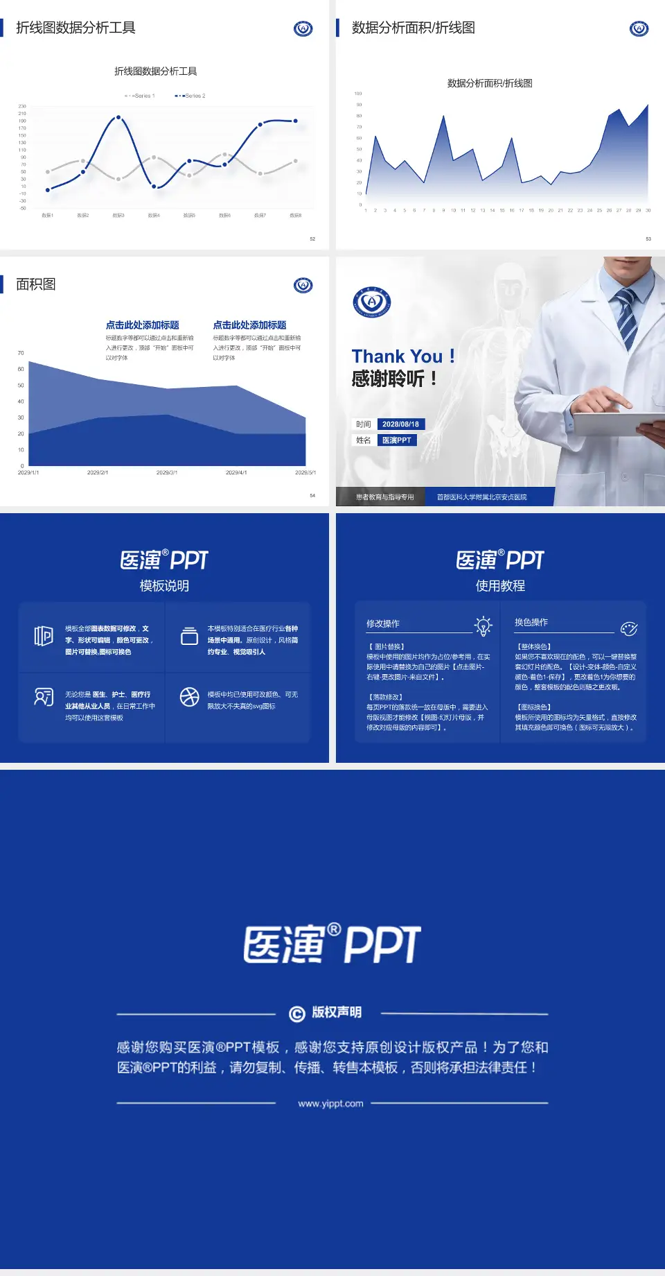 首都医科大学附属北京安贞医院患者教育与指导PPT模板4:3格式幻灯片预览图7