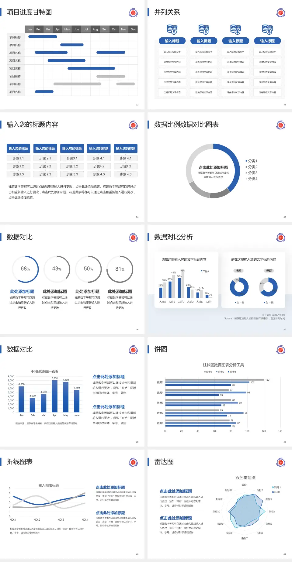 北京小汤山医院项目申请与汇报PPT模板4:3格式幻灯片预览图5