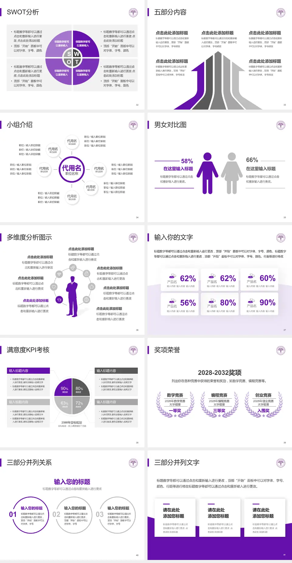 清华大学玉泉医院医疗行业比赛专用PPT模板4:3格式幻灯片预览图5