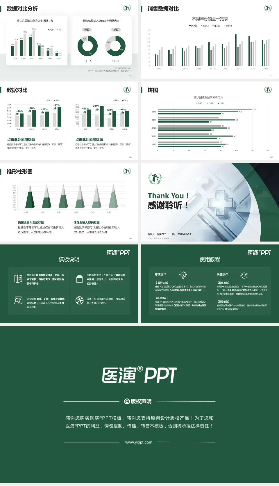 北京市顺义区妇幼保健院医疗行业比赛专用PPT模板16:9格式幻灯片预览图7