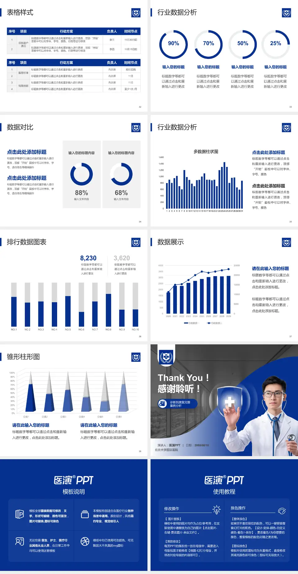 北京大学国际医院医疗知识普及PPT模板4:3格式幻灯片预览图5