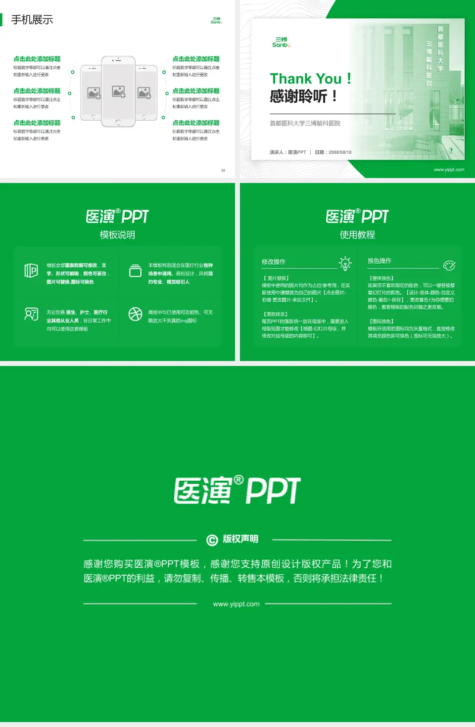 首都医科大学三博脑科医院医院管理报告PPT模板4:3格式幻灯片预览图7