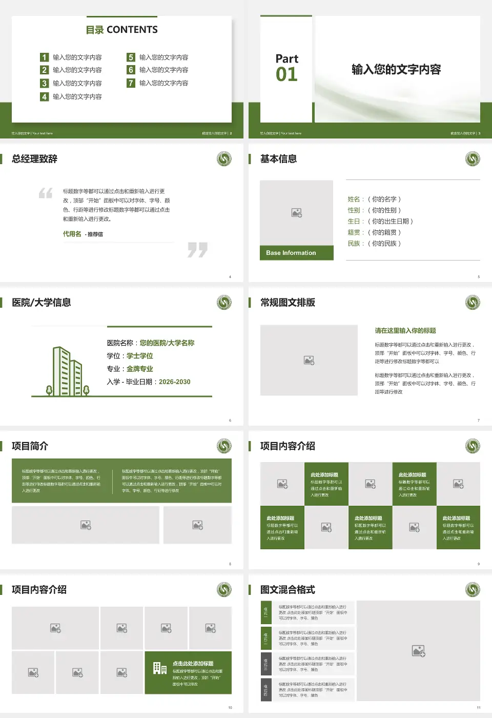 北京市大兴区中西医结合医院个人求职应聘简历PPT模板16:9格式幻灯片预览图2