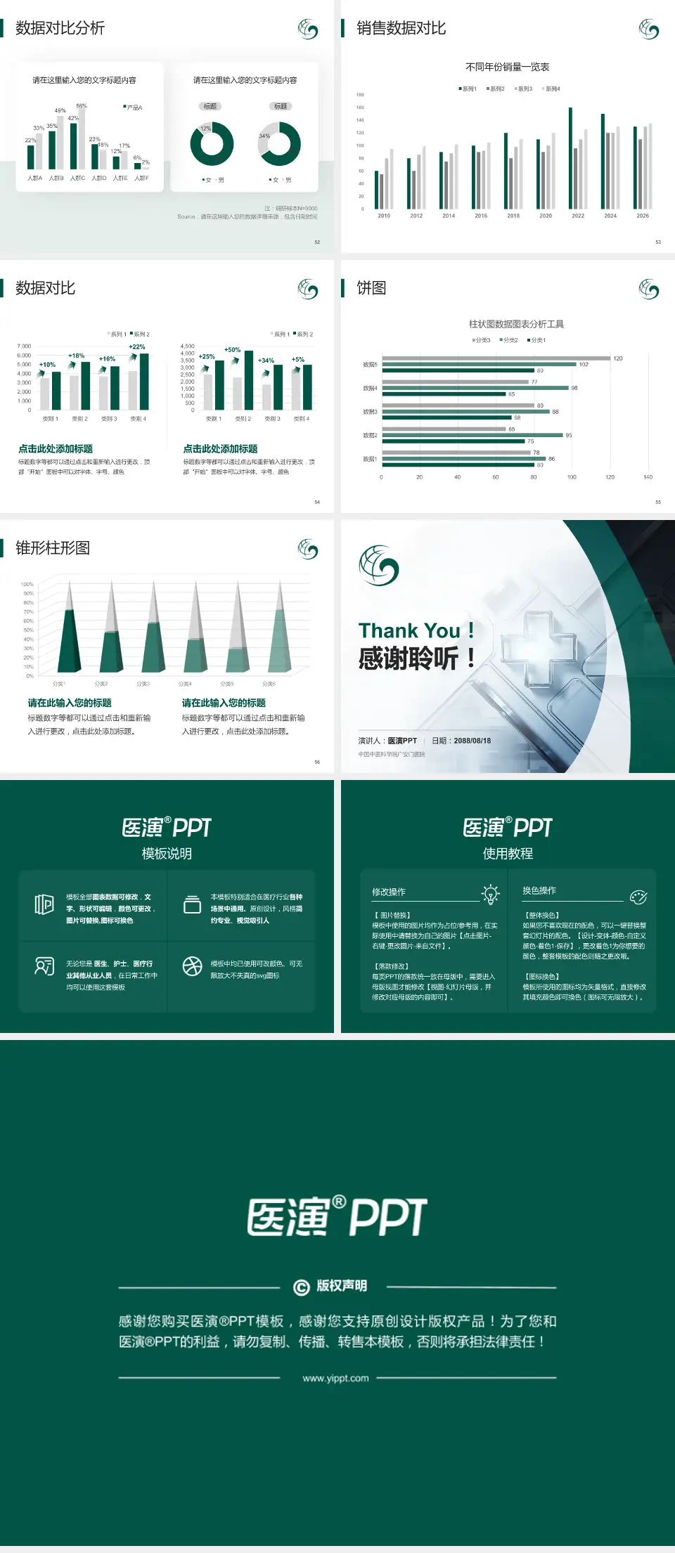 中国中医科学院广安门医院医疗行业比赛专用PPT模板4:3格式幻灯片预览图7