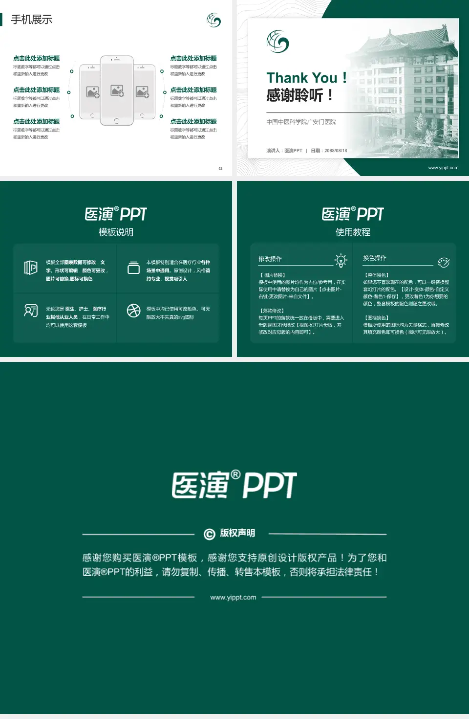 中国中医科学院广安门医院医院管理报告PPT模板4:3格式幻灯片预览图7