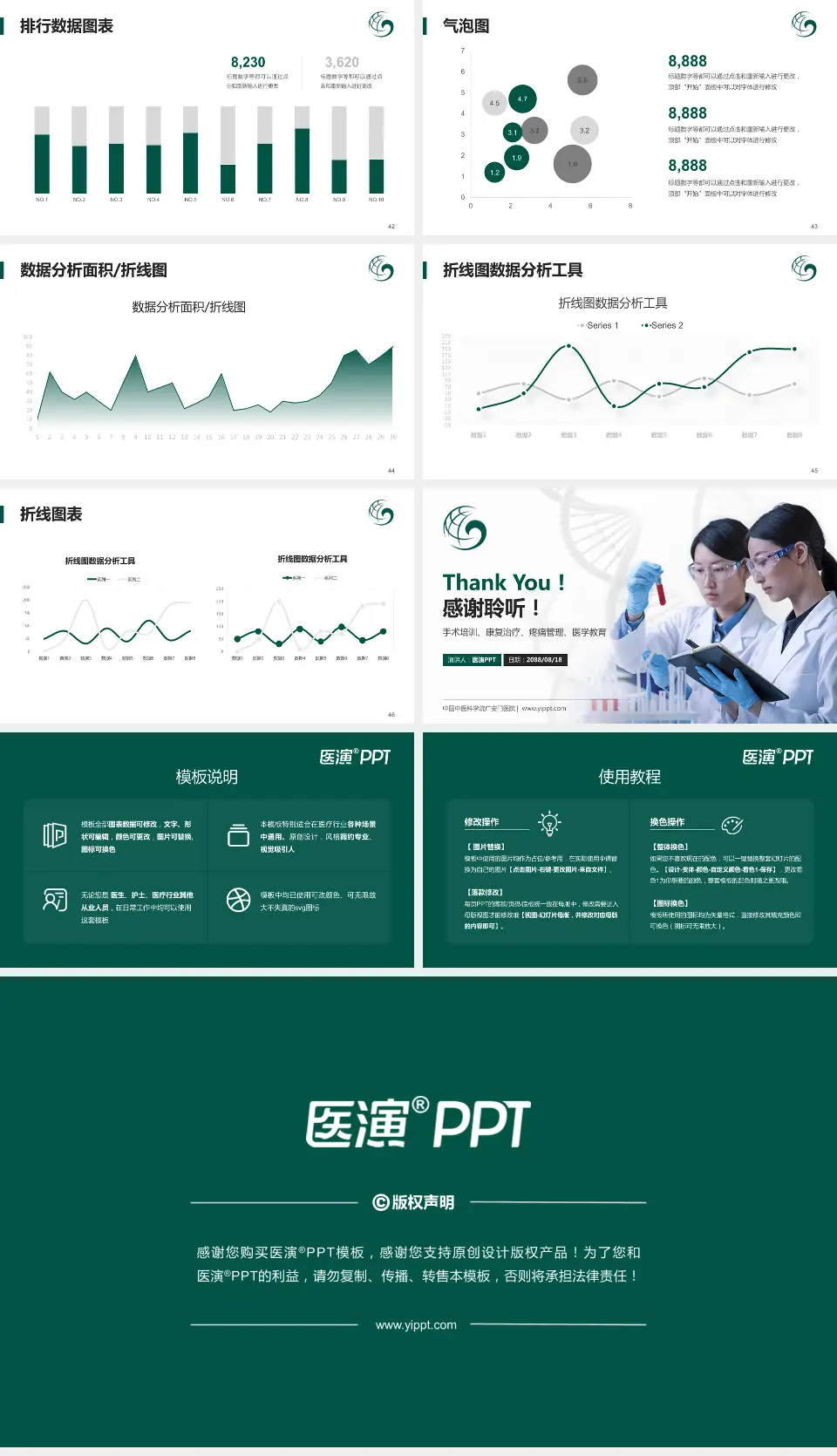 中国中医科学院广安门医院科研成果展示PPT模板16:9格式幻灯片预览图6