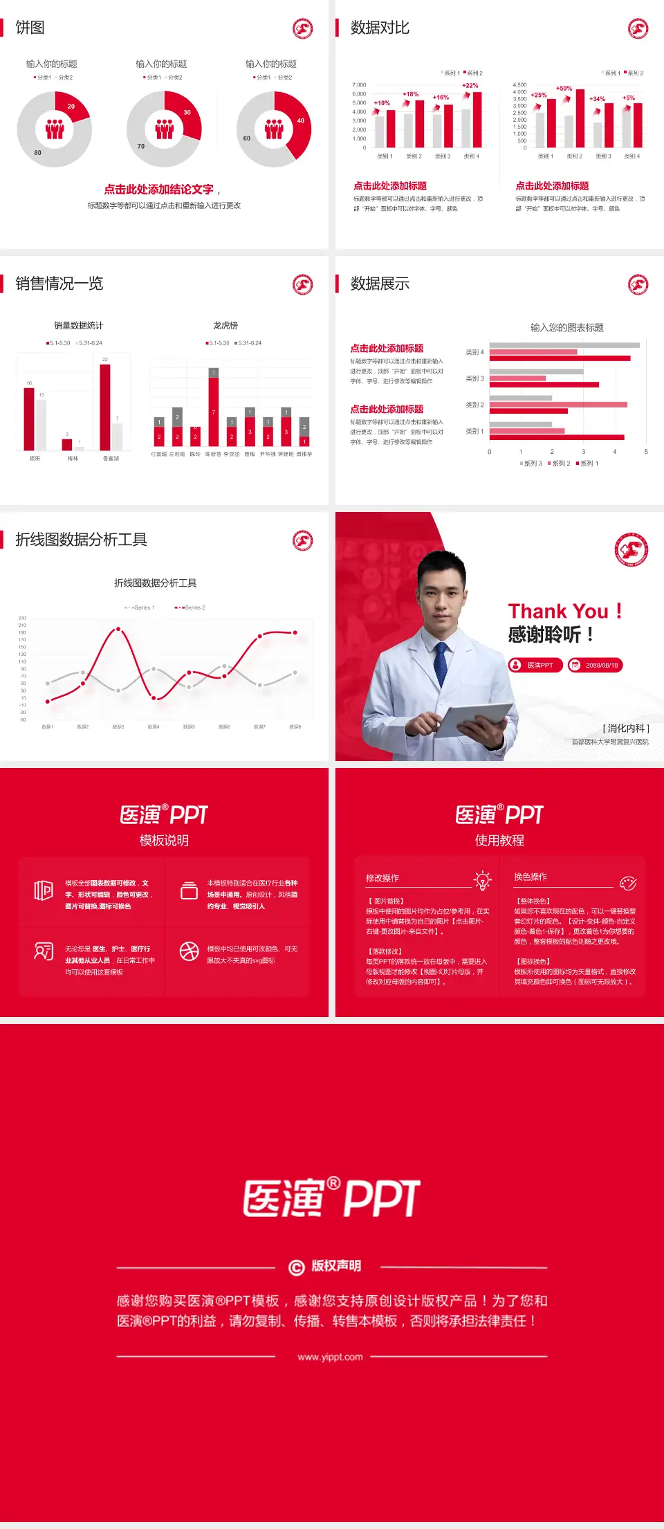 首都医科大学附属复兴医院病例分享与讨论PPT模板4:3格式幻灯片预览图4