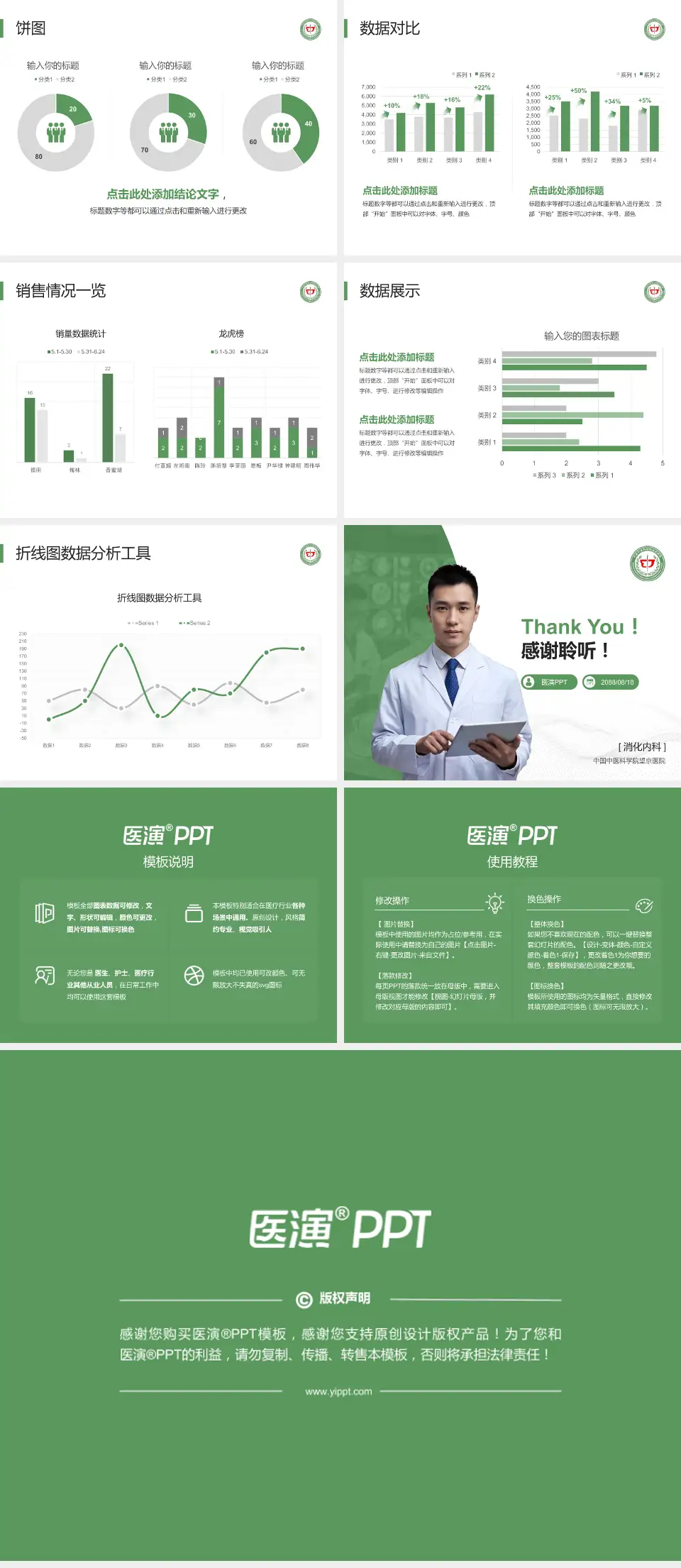 中国中医科学院望京医院病例分享与讨论PPT模板4:3格式幻灯片预览图4