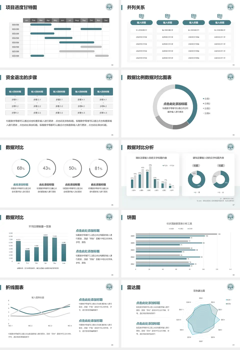 北京大学口腔医院项目申请与汇报PPT模板16:9格式幻灯片预览图5