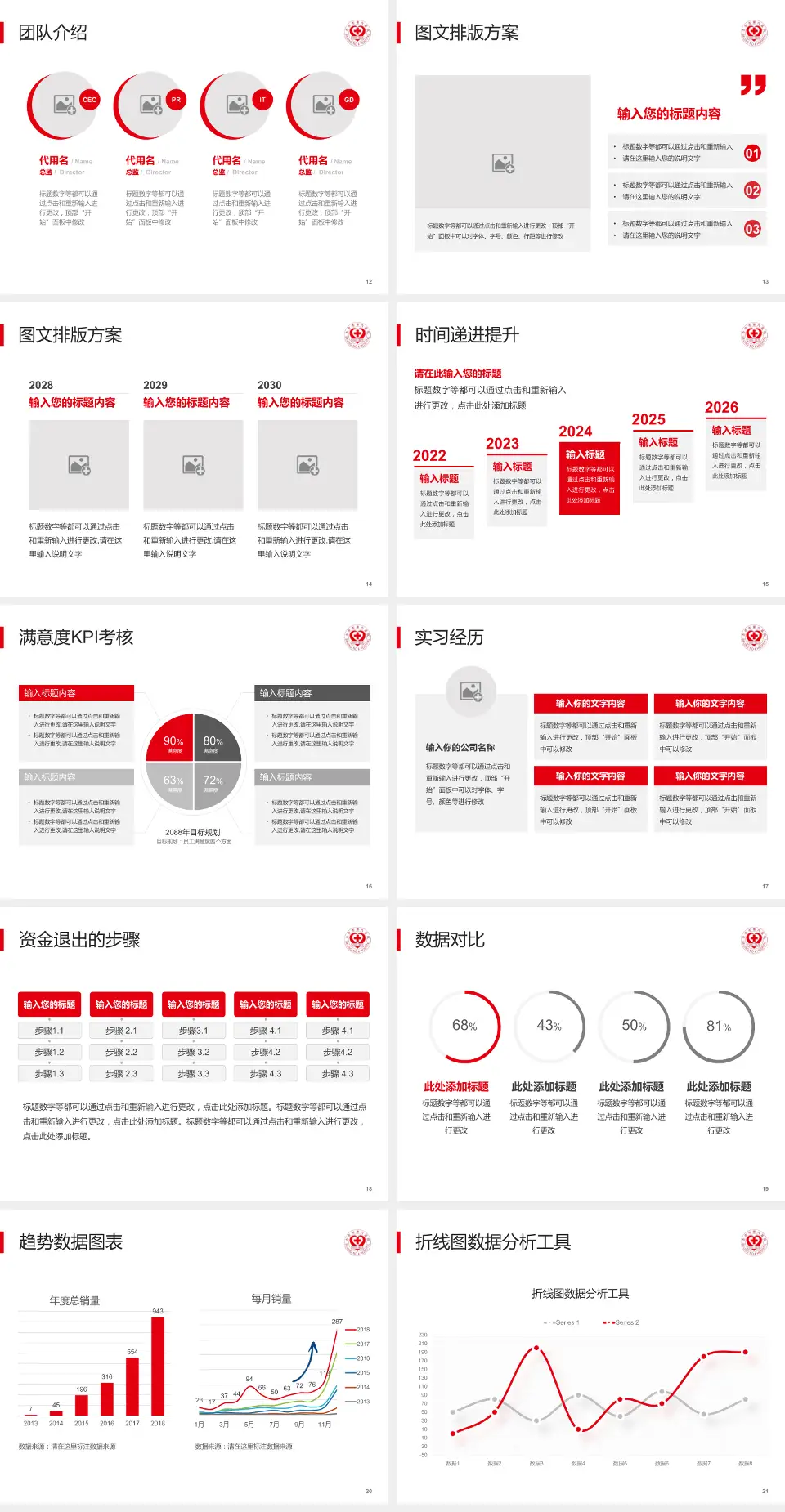 北京市第六医院培训与教育PPT模板4:3格式幻灯片预览图3