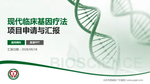 北京市西城区广外医院项目申请与汇报PPT模板