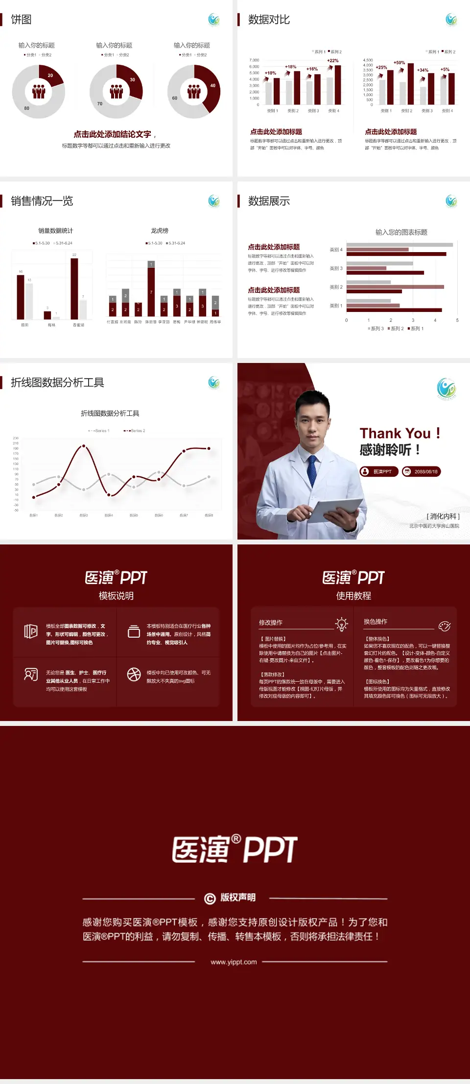 北京中医药大学房山医院病例分享与讨论PPT模板4:3格式幻灯片预览图4