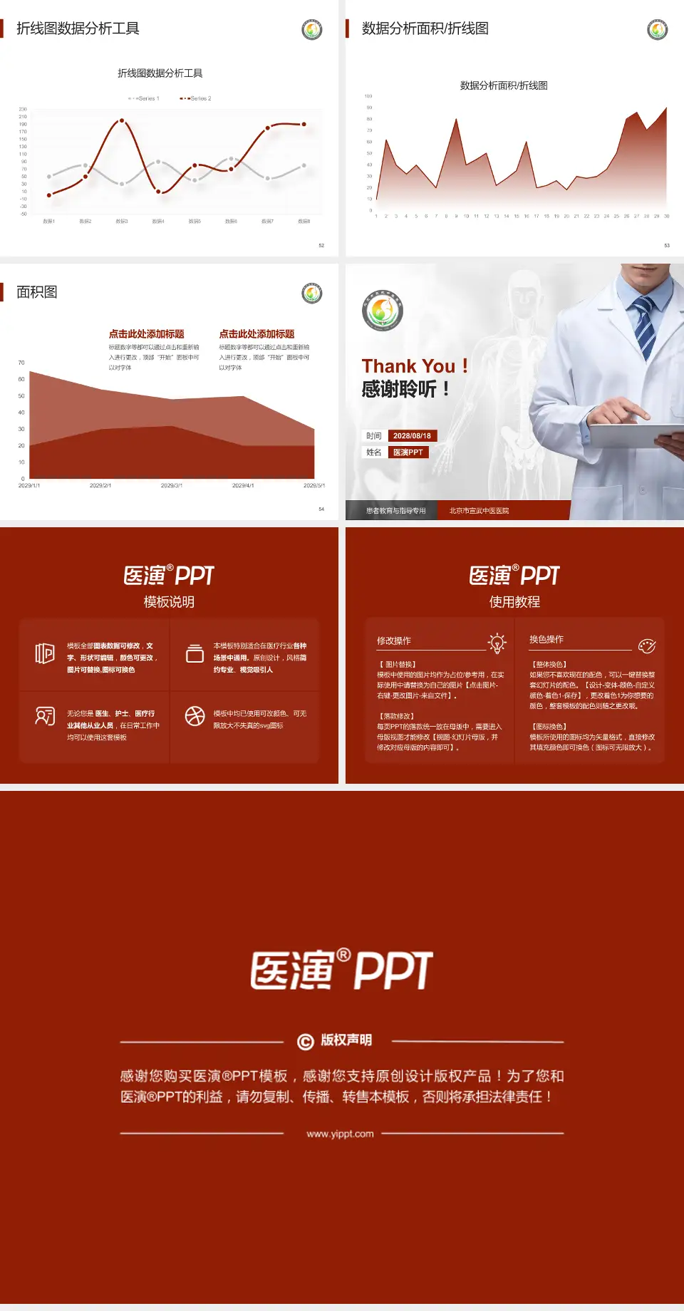 北京市宣武中医医院患者教育与指导PPT模板4:3格式幻灯片预览图7