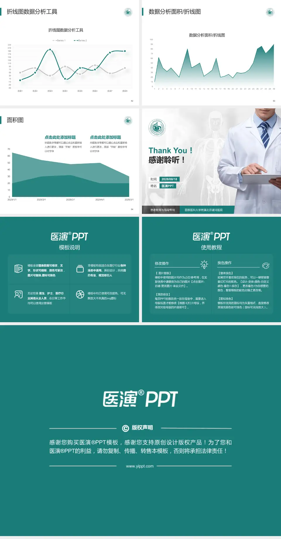 首都医科大学附属北京潞河医院患者教育与指导PPT模板4:3格式幻灯片预览图7