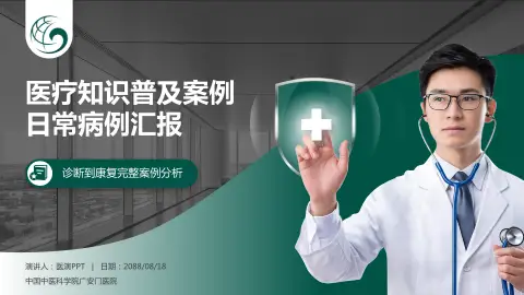 中国中医科学院广安门医院医疗知识普及PPT模板